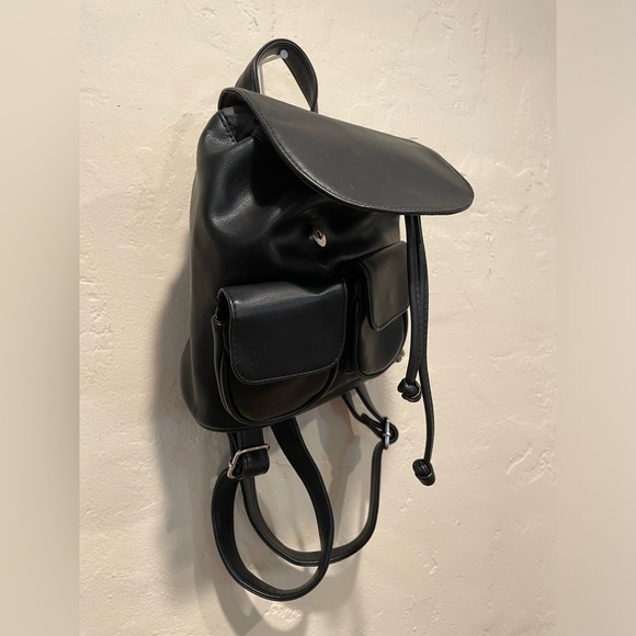 Black Backpack Purse NWOT - Picture 3 of 7